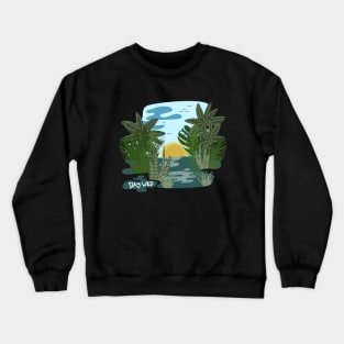 Stay wild natural habitat vector drawing Crewneck Sweatshirt